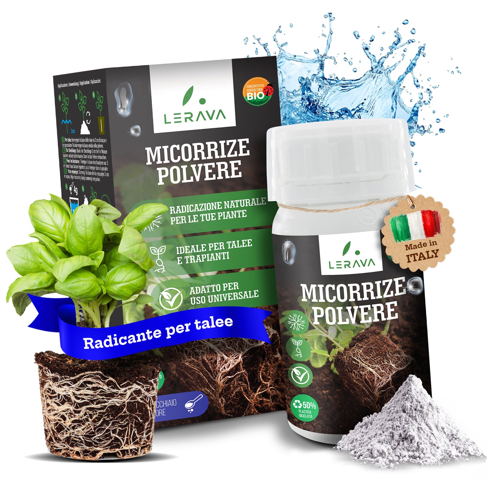 Polvo de micorrizas
