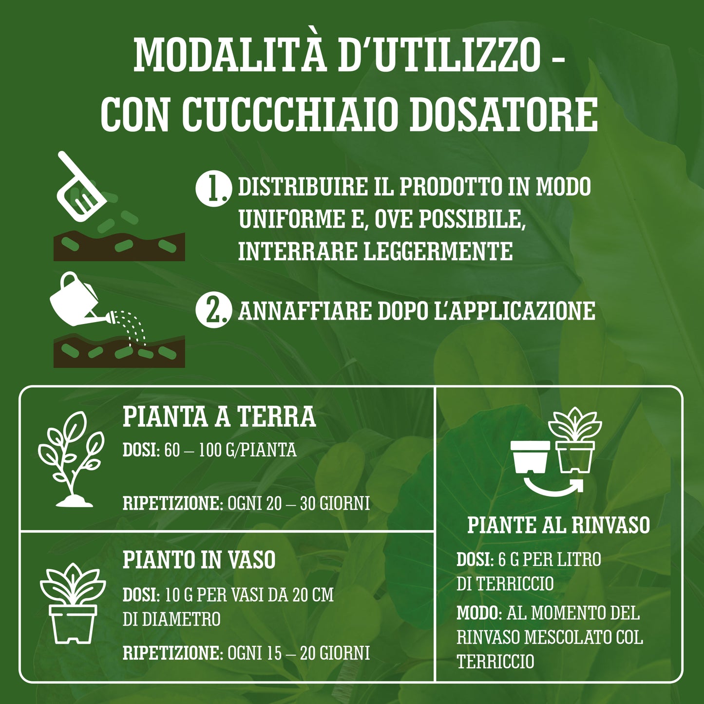 Piante verdi - concime pellettato per piante verdi