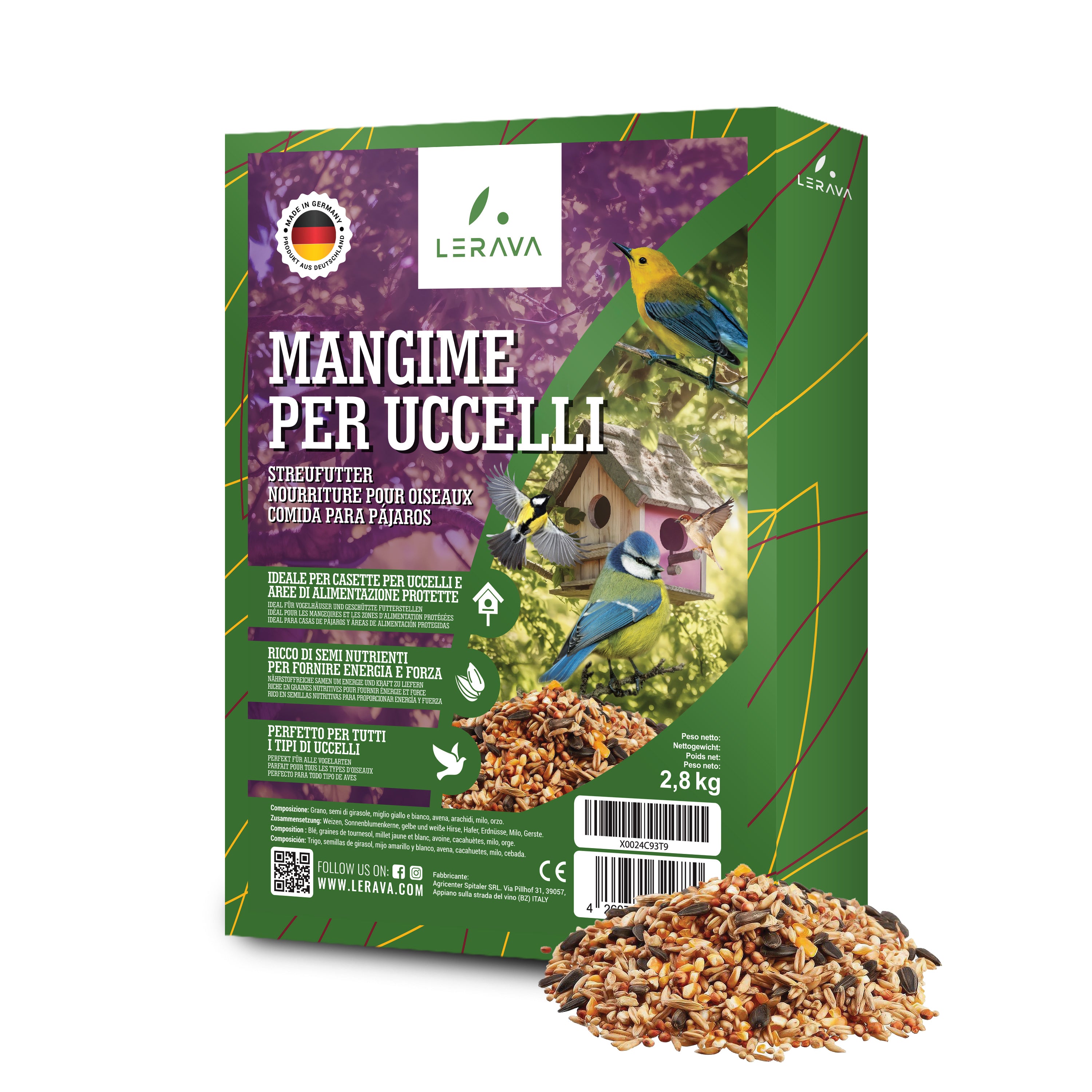 2 Mangiatoie Per Uccelli In Metallo, Da Appendere Con Gancio A S, Per Palle Di Grasso E Cibo, Decorazione Da Giardino, Nero