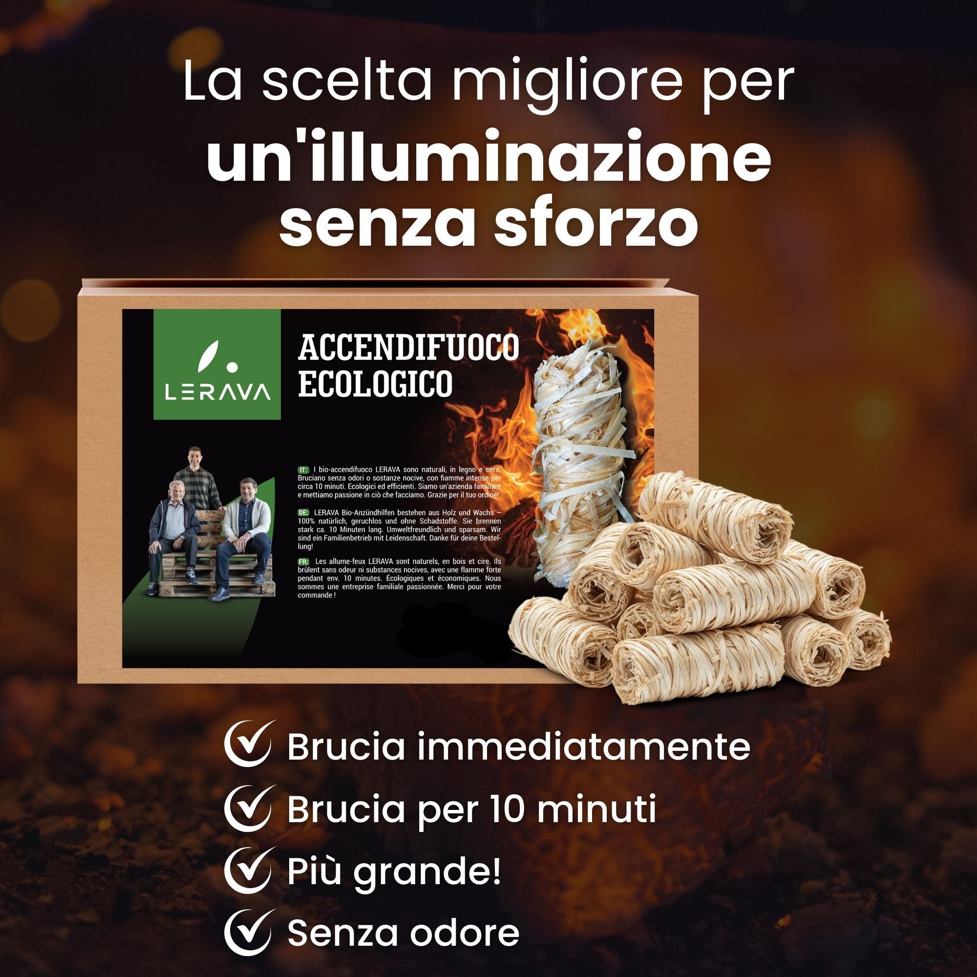 Legna Grassa Naturale North Carolina 1lb – Accendino Eco Pino Impermeabile Per Campeggio E Sopravvivenza