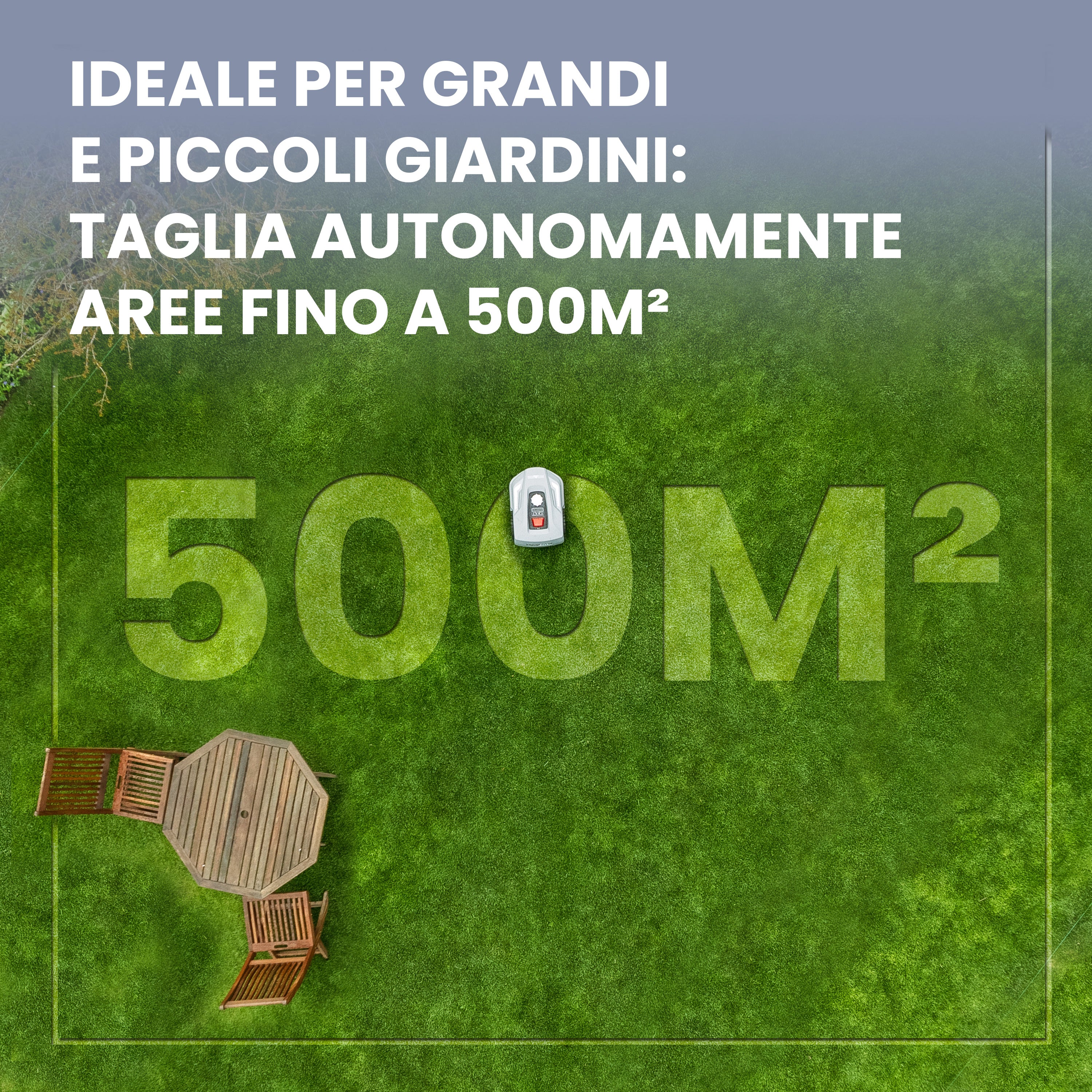 Smart Robot Lawnmower - 500m² Gardens