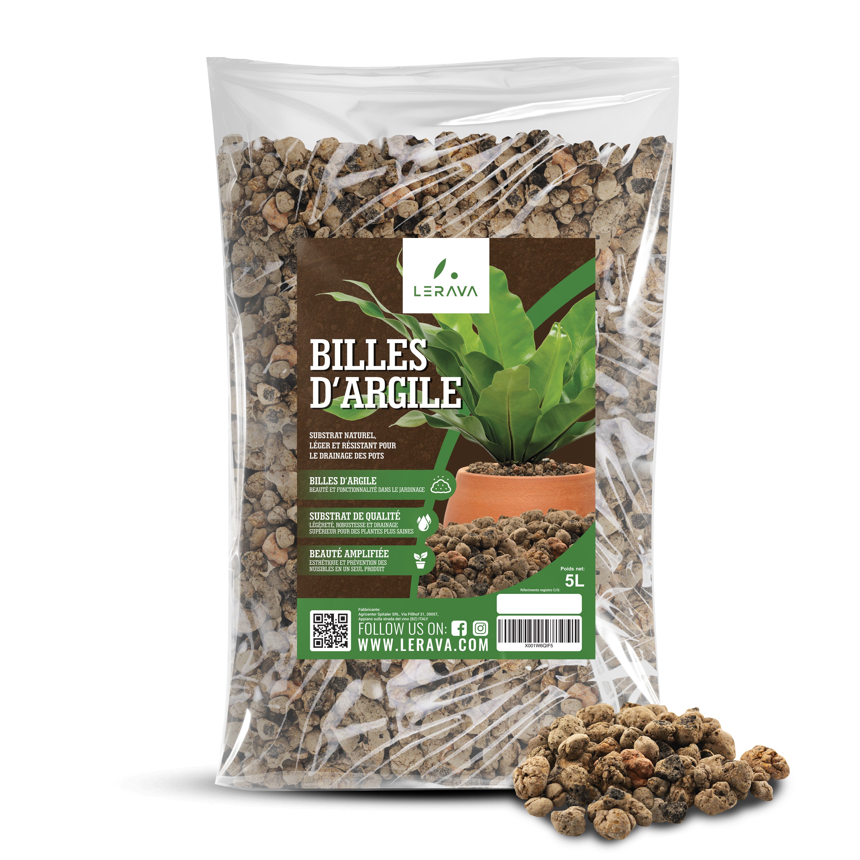 Sfere Di Argilla Espansa Semillas Batlle - Substrato 5L Per Drenaggio Piante (Confezione Da 2) - Foto 7